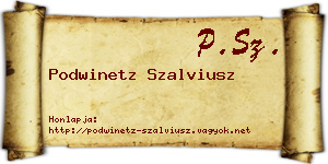 Podwinetz Szalviusz névjegykártya